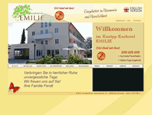 Tablet Screenshot of kurhotel-emilie.de